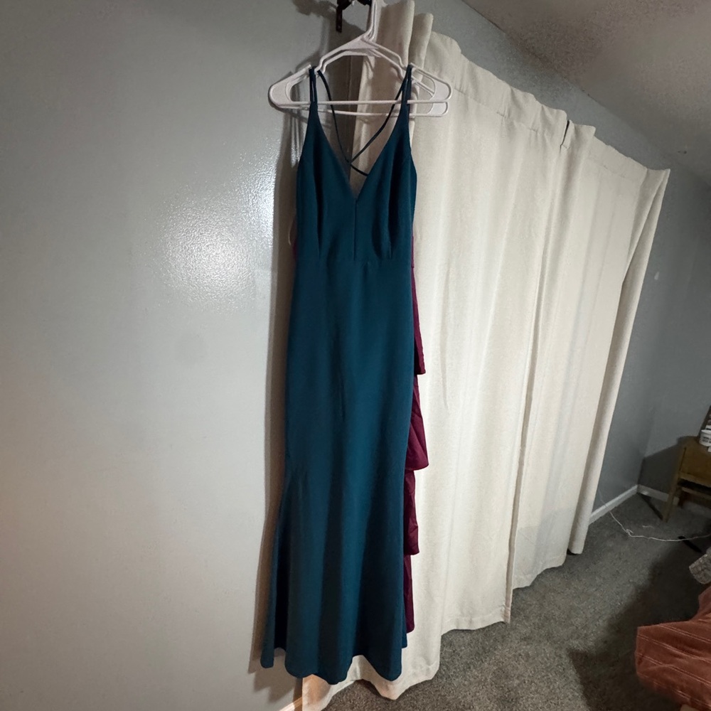 Lulu's Teal Maxi Dress